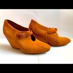 The Palatines Anthropologie Suede Pumps